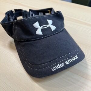 Under Armour Hat Visor Strap Back Womens One Size Black‎ Sports Running Logo